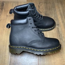 Dr Martens 939 Ben Boot Black Leather Hiker Ankle Lace Up Greasy Mens 5 Womens 6