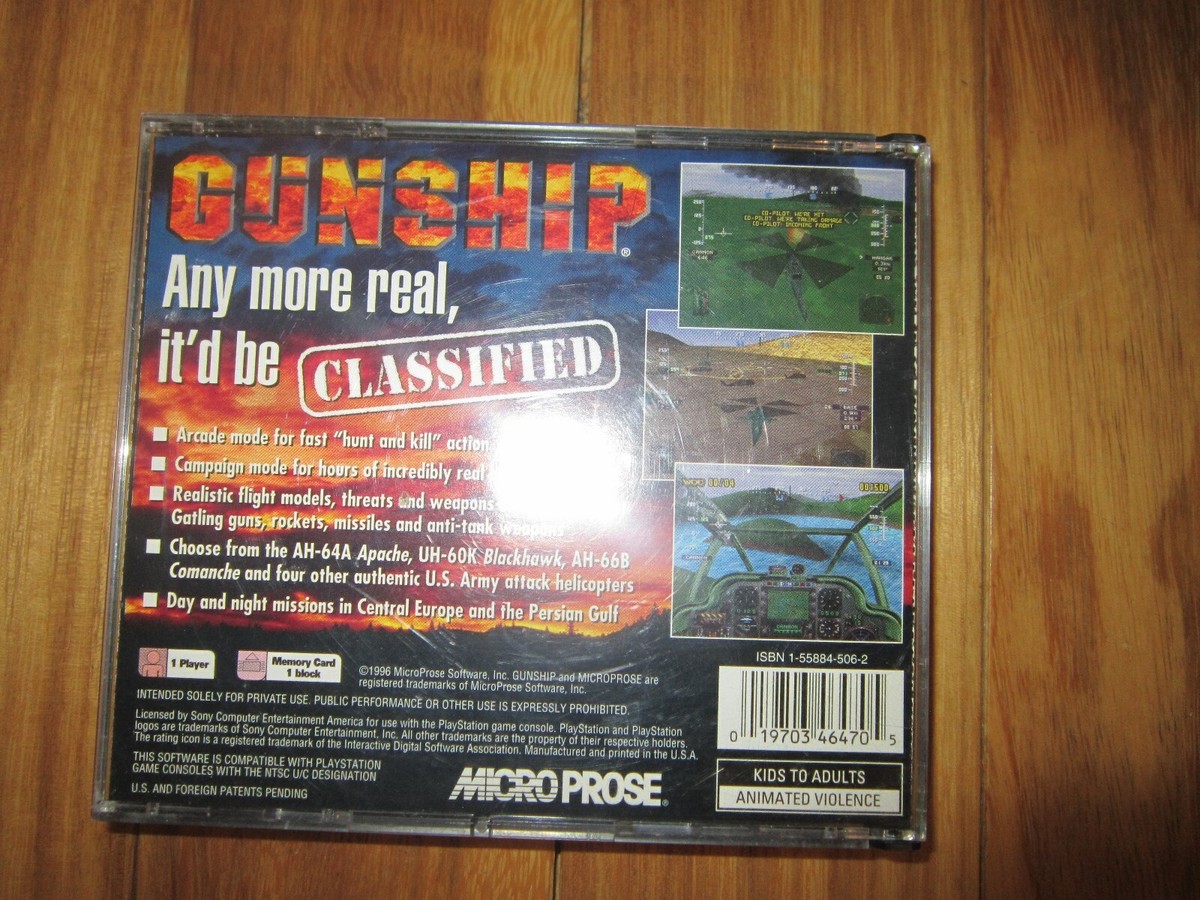 Gunship (Sony PlayStation 1, 1996) 19703464705| eBay