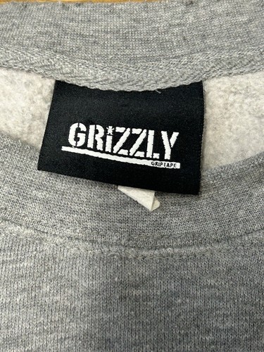 Grizzly GripTape Grizzly Fire Tie Dye CrewNeck Sweatshirt Pocket Medium Skater - Picture 6 of 9