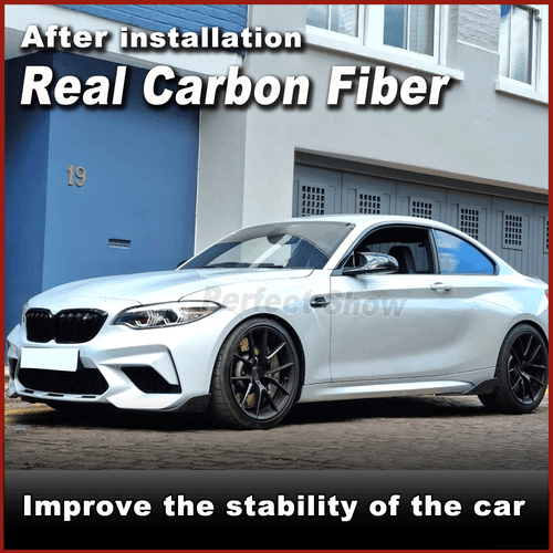 Spoiler anteriore posteriore in carbonio flaps splitter per BMW M2 F87 Coupè 2016-2020 - Foto 3 di 11