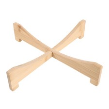 Large Flower Pot Holder - 2.36" Tall Wood Plant Riser Four Leg Shaped Stand -