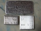 1977 (Crown Mint Set) - 1/2, 3/4, 1 oz silver bars (Very Rare)