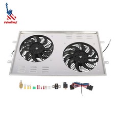 For 88-99 93 Chevy Gmc Truck Ck 1500 2500 3500 5.7 Radiator Electric Fanshroud