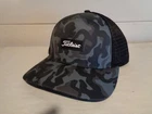 Titleist Golf Monterey Hat Mens L/XL Flex Band Black Camo Mesh Back Cap NEW