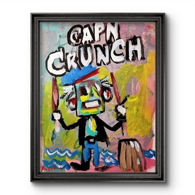 Aleph Original Pop Art Pirate 11x14 Canvas Painting Multicolor Home Decor
