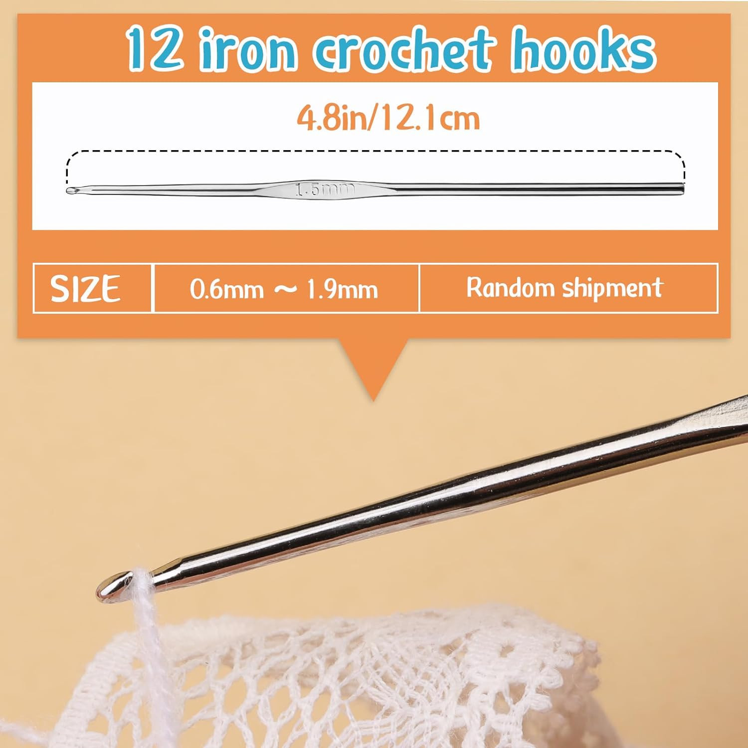 110 Pcs Crochet Hooks Set with Case Ergonomic Crochet Kit Markers Scissors DIY