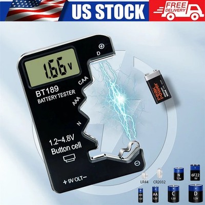 Battery Tester Universal Battery Checker with LCD Display Digital Multi Purpose