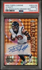 2024 Topps Chrome JJ Watt All-Etch Auto Orange Refractor /25 Texans AEA-JJW
