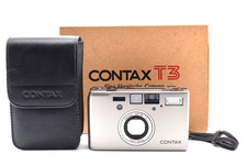 Double Teeth MINT w/Box Contax T3 Point Shoot Film Camera Zeiss Lens JAPAN
