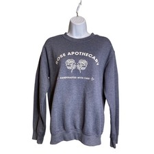 Schitt's Creek Rose Apothecary Womens Blue Graphic Logo Sweatshirt Est Sz L