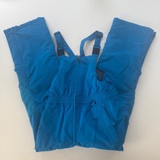 Lands End Kids Blue Grow-A-Long Snow Bib Overalls Size 12 Adjustable