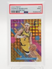 ANDREW NEMBHARD 2025-26 FINEST GOLD GEOMETRIC /50 #42 PACERS PSA 9 Q5300