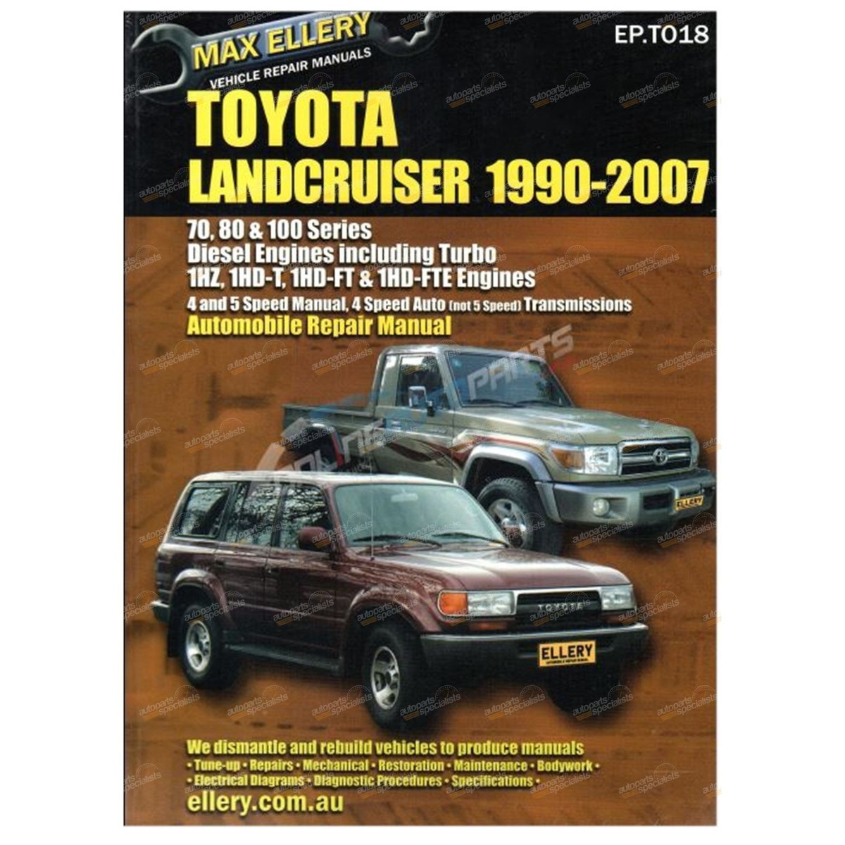 Repair Manual for Landcruiser 70 73 75 78 79 80 105 Series Diesel