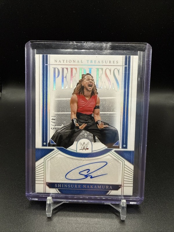 2024 Panini National Treasures WWE Shinsuke Nakamura  #PL-SHN /75 AU