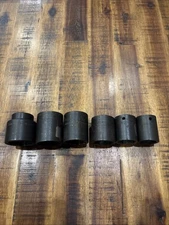 Snap-On Tools Large 1/2” Drive Impact Sockets Sizes 1” - 1-7/16” 6pc 6pt VGC USA