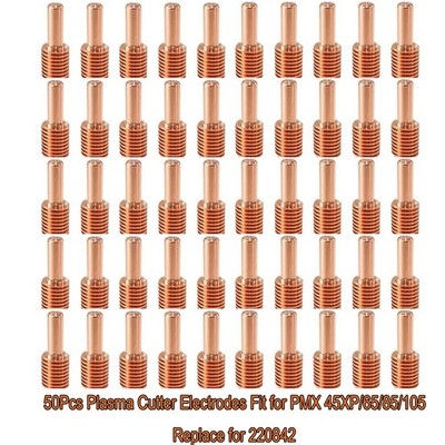 50Pcs Plasma Cutter Electrodes Fit for PMX 45XP/65/85/105, Replace for 220842