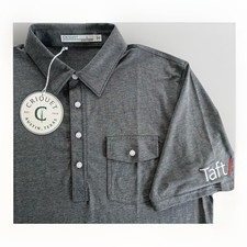 Criquet Men's Performance Players Polo Shirt - Gray - Size L Large - NEW logo