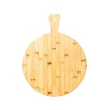 Round Bamboo Pizza Board Wooden Serving Tray Cutting Chopping Board Oven 35cm