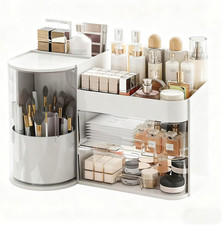 Makeup Organizer 14" D X 8.3" W X 9" H Cosmetic Organizer with Drawers Counterto