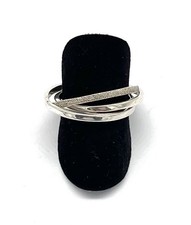 925/- Silberring, Dreierring, Gr.56,  3 - 4 mm breit.