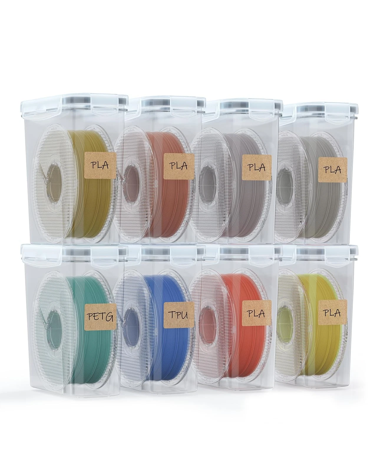 Filament Storage Box 8 Pack 3D Printing Container Waterproof YOOPAI Portable