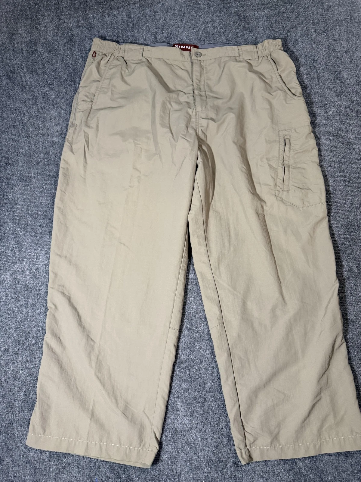 Simms Pants Mens 2XL Beige Nylon COR3 Fishing Hiking Lightweight Quick Dry
