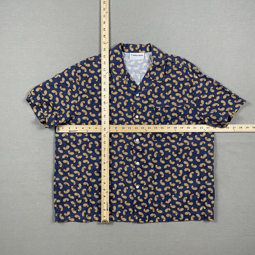 Rowing Blazers X Arthur Ashe Shirt Mens Large Paisley Short Sleeve Button Down - Picture 8 of 11