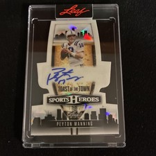 2026 Leaf Sports Heroes PEYTON MANNING Auto Toast Of The Town White Crystal 1/1
