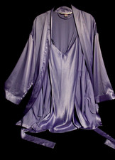 VICTORIA'S SECRET TWO-PIECE BABYDOLL/LINGERIE ROBE LAVENDER SIZE S EPO