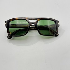 Tom Ford Sunglasses Icon TI0022 52N Havana Navigator Frame Green Lens 53-20-145