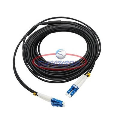 LC-LC UPC SM 9/125 Black Armored Fiber Cable Duplex Fiber Optic Patch Cord 3M *w