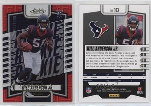 2023 Panini Absolute Rookies Red Squares /499 Will Anderson Jr #103 Rookie RC