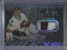 2017-18 SPx UD Black Lustrous Rookies Tier 1 50/65 Jon Gillies Patch Auto he7
