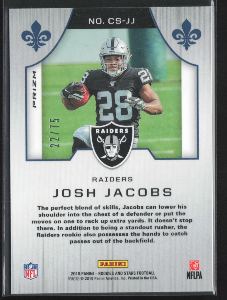 2019 Panini Rookies & Stars #CS-JJ Josh Jacobs Crusade Red #/75 - Image 2 of 2