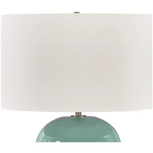 Uttermost 30660-1 Hollis Table Lamp Teal Glaze and Antique Gold - Picture 3 of 6