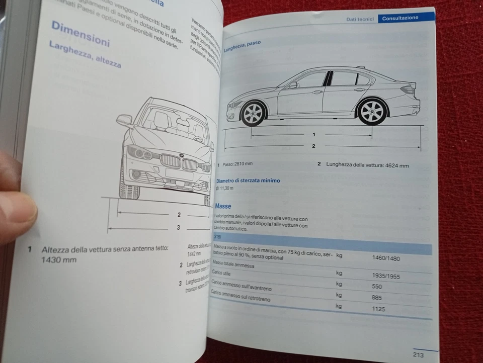 BMW Serie 3 Berlina LIBRETTO USO MANUTENZIONE Originale 2012 PERFETTO - Immagine 4 di 4