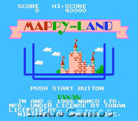 Mappy-Land - NES Nintendo Game Mappyland