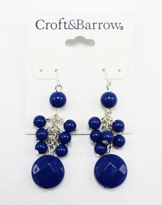 New Pair of Blue Dangle Earrings by Croft & Barrow #E1256Blue
