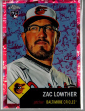 2022 Topps Chrome Platinum Ann Toile Fuchsia Atomic Refr #271 Zac Lowther /100