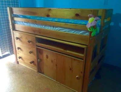 Bunkers Bunk Bed Chest Of Drawers And Desk Very New Ikea Mattress