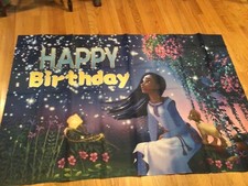 Wish Movie Birthday ASHA Backdrop Banner/garage door/ photo backdrop 3x5’ K