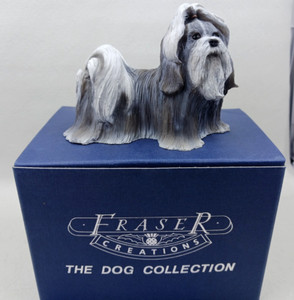 FRASER CREATIONS Shih Tzu Handmade Dog Figurine COA & Box Made in Scotland