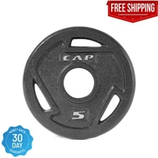 2 inch 5 Lbs CAP Barbell Black Olympic Grip Plate, Workout, Fitness, Single