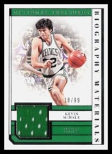 2018-19 Panini National Treasures Biography Materials Kevin McHale 18/99 Boston
