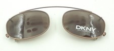 Vintage DKNY 6211C Bronze Metal Oval Clips Clip on Sunglasses Eyeglasses Italy