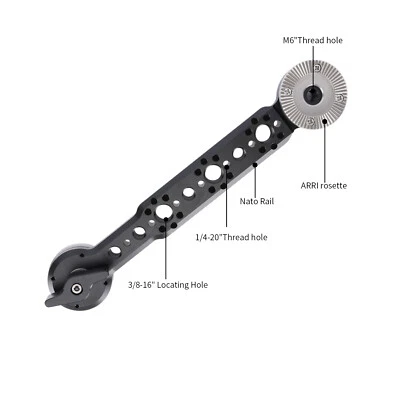 NICEYRIG ARRI Standard Rosette Arm Extension Handgrip Handle Gear Rosette Mount