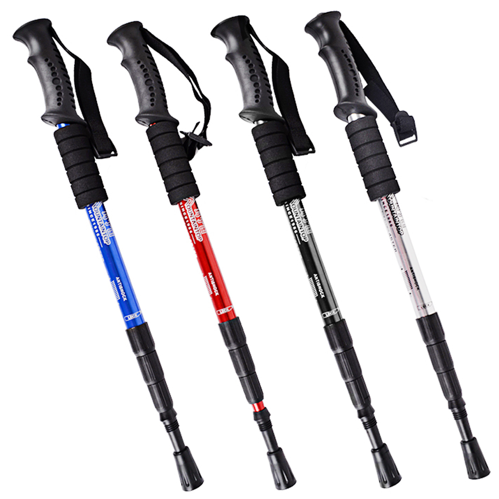 BASTON SENDERISMO MONTAÑA TELESCOPICO ANTISHOCK TREKKING ALUMINIO