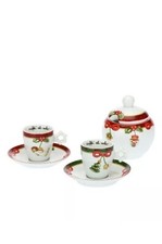 Thun Set Zuccheriera Con 2 Tazzine Caffè Magico Natale