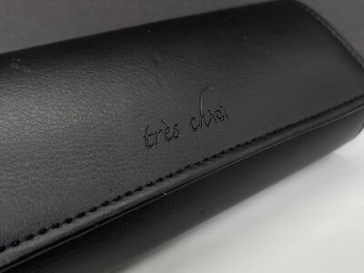 IC Berlin Glasses Case Semi Hard Shell Black Large Tres Chic