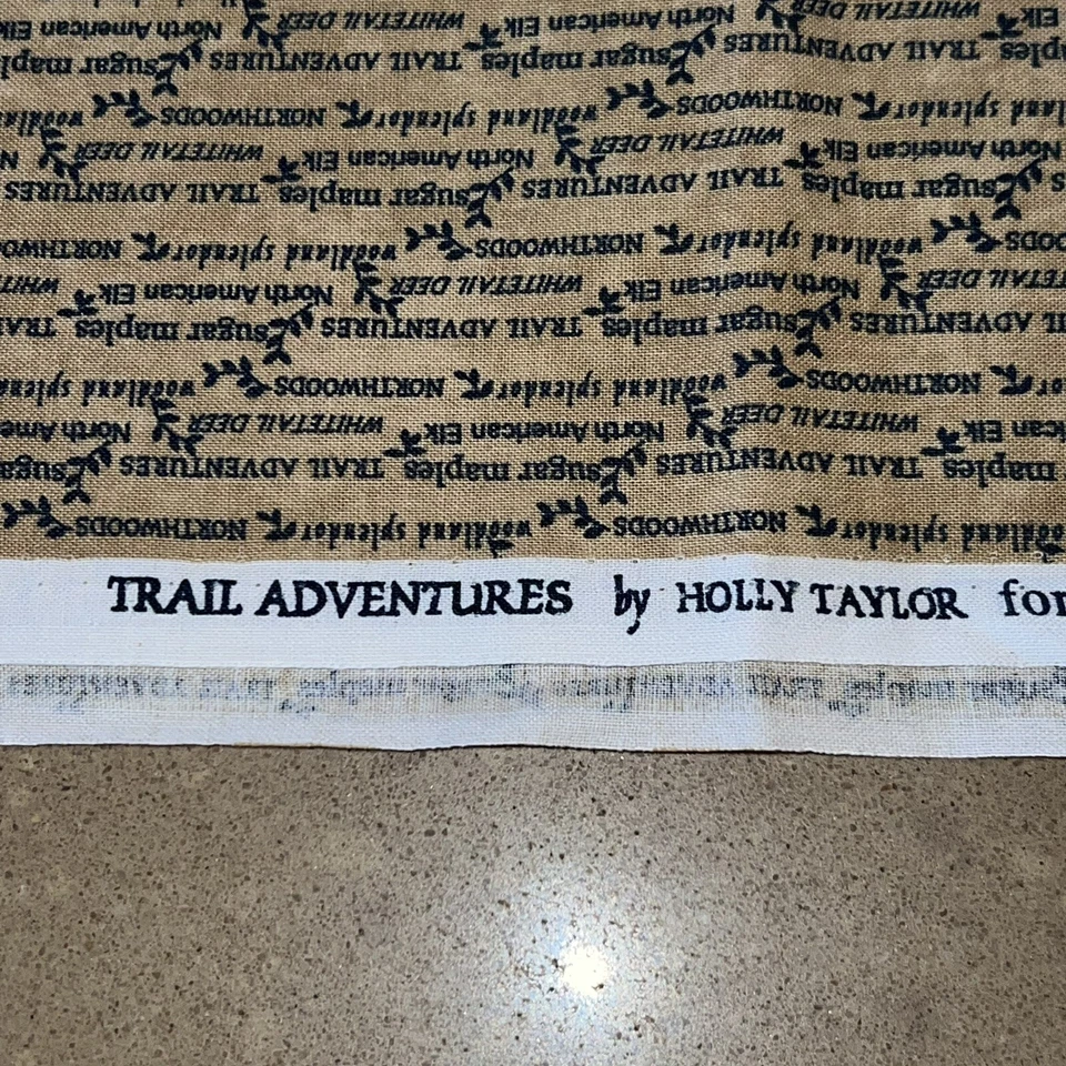 Moda Quilt Fabric Trail Adventures Holly Taylor 3 1/2 Yds Woods Deer Sugar Maple - Image 3 of 4